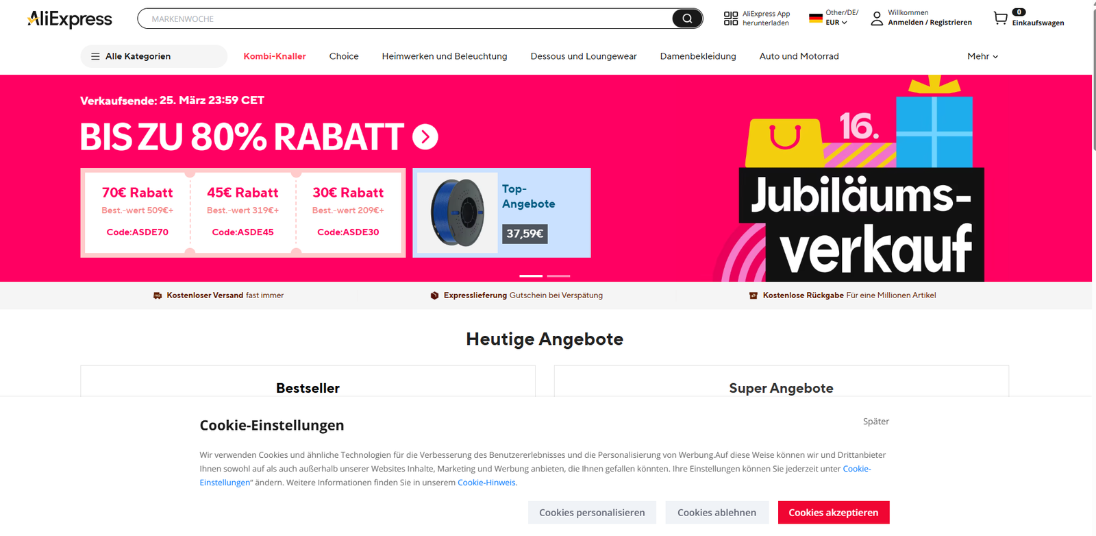 Feiern Sie mit: Unschlagbare Angebote zum AliExpress Jubiläum